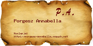 Porgesz Annabella névjegykártya